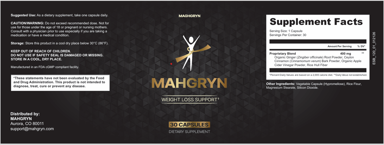 Mahgryn ™ Official Metabolic Support Supplement Bottle